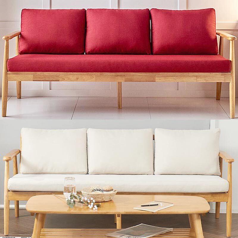 원목 프레임 패브릭 3인용 소파의자 거실 카페 사무실 180x70x80cm