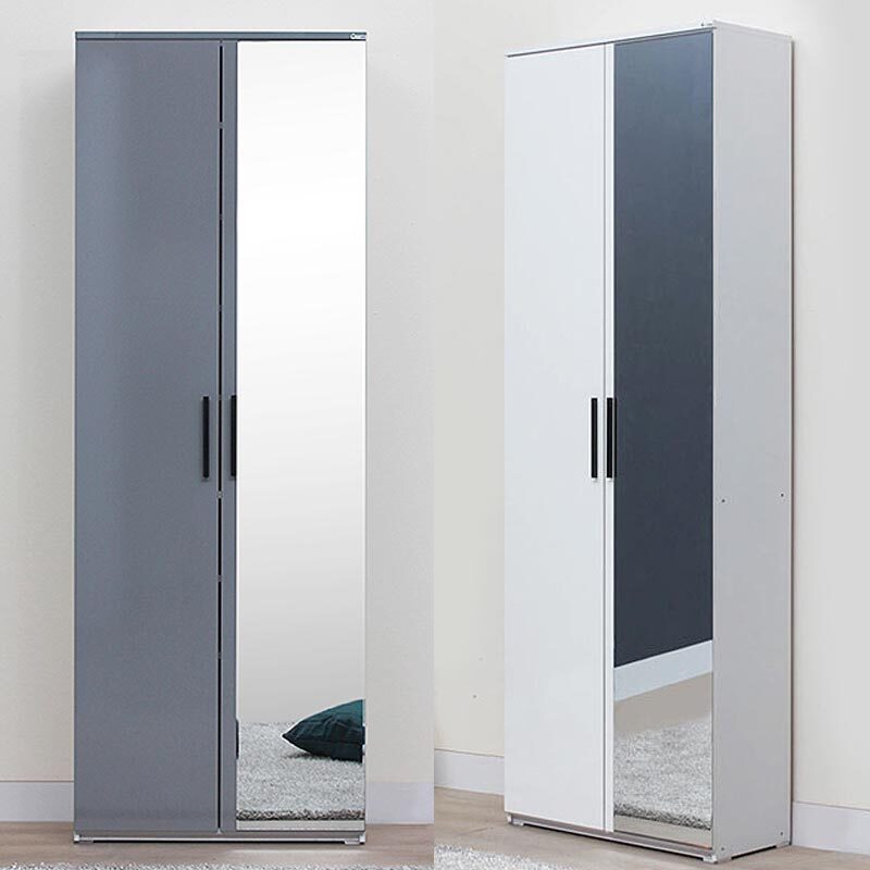 국산 폭600 거울 도어형 8단 현관신발장 보관수납장 60x31x182cm