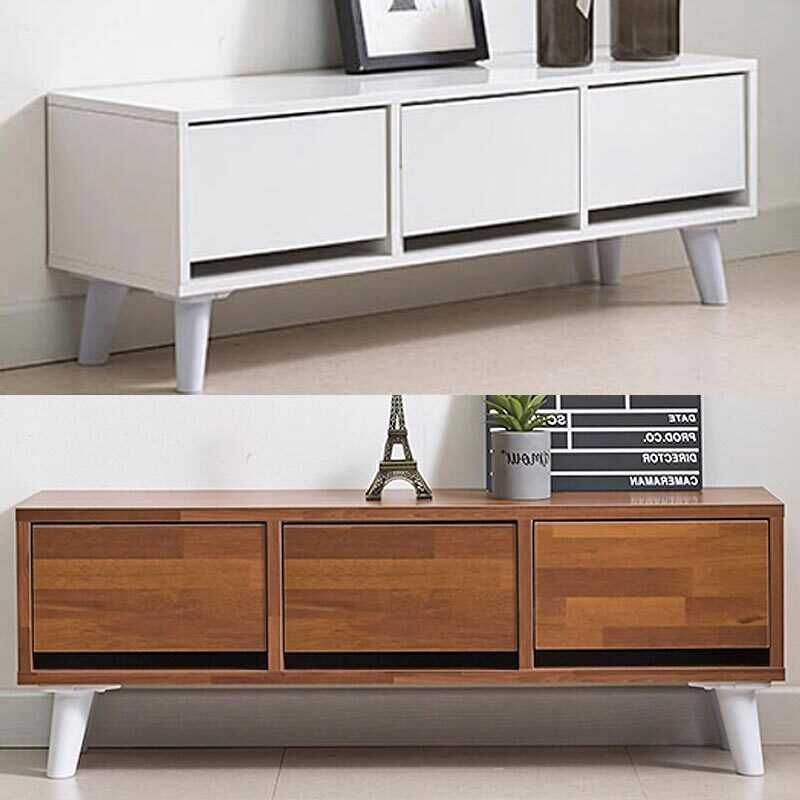 국산 3칸서랍 거실테이블 정리수납장 TV다이 100x30x35cm