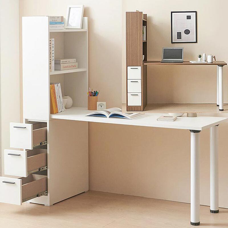 국산 책장형 서랍책상 1인용 학생 컴퓨터책상 수납형 테이블 153x60x150cm