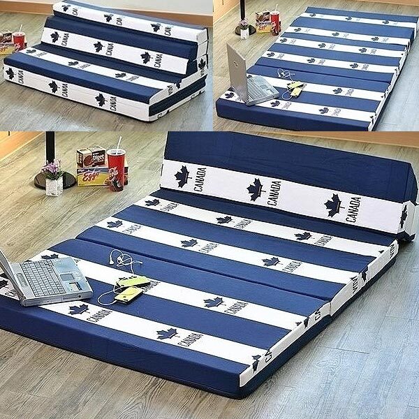 국산 5단접이식 매트리스 소파침대 (대) 198x135x8cm