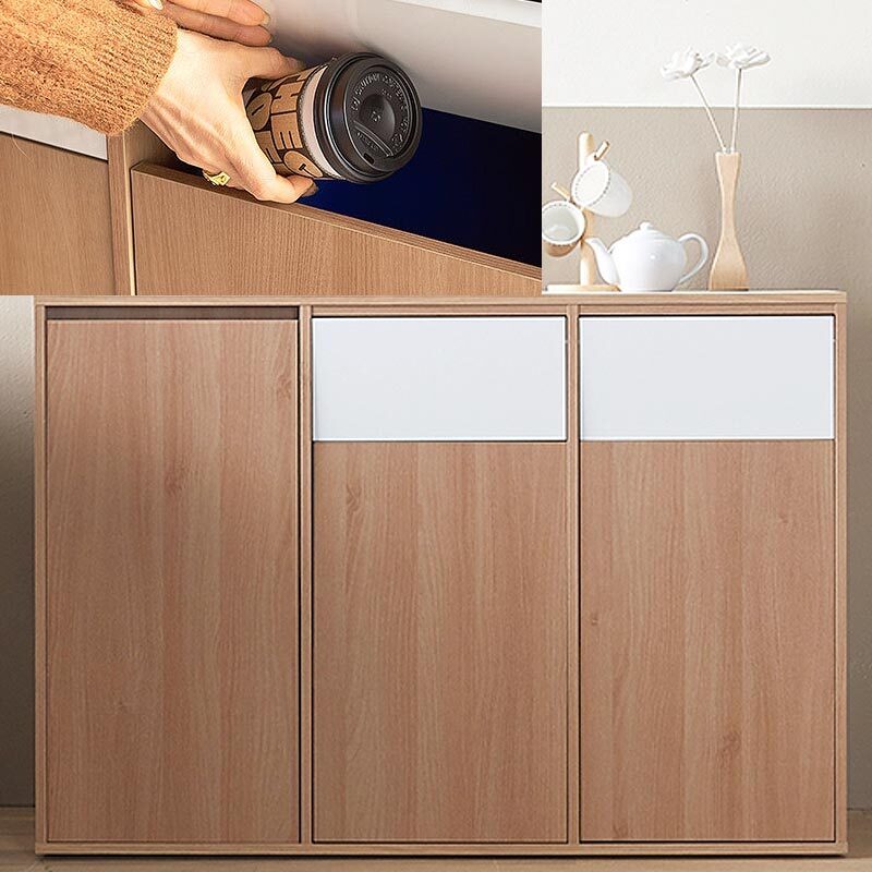 국산 3칸 선반 수납장 분리수거함 대용량 휴지통 렌지대 다이 116x39x80cm