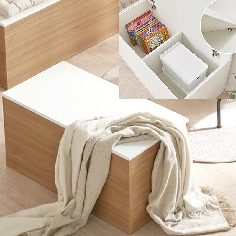 국산 거실 소파벤치 의자형 수납장 원룸 사이드 정리함 80x40x40cm