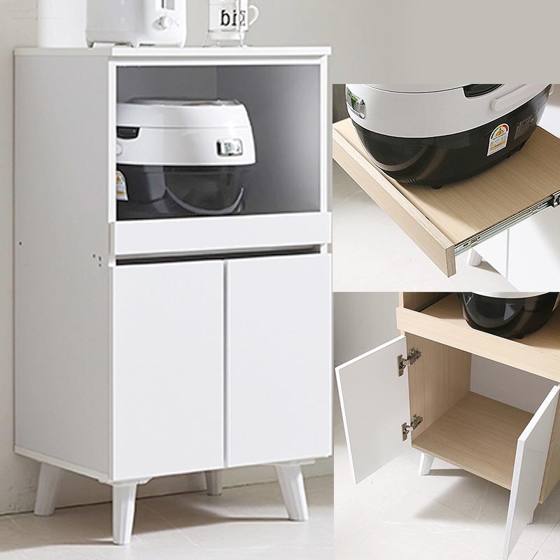 국산 도어형 주방 렌지수납장 밥솥다이 키친장 렌지대 50x40x94cm