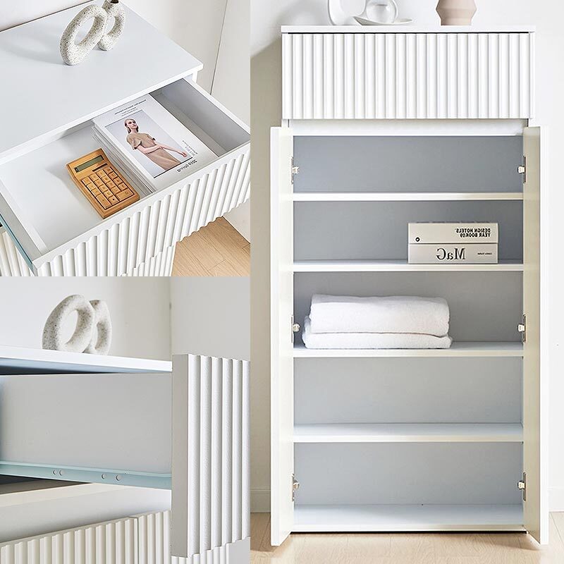 국산 1서랍 양문 도어형 5단 수납장 광폭 주방선반 60x40x120cm