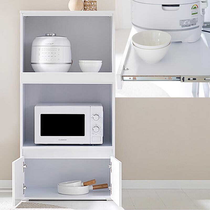 국산 고광택 도어형 주방 렌지수납장 밥솥다이 키친장 렌지대 60x40x120cm