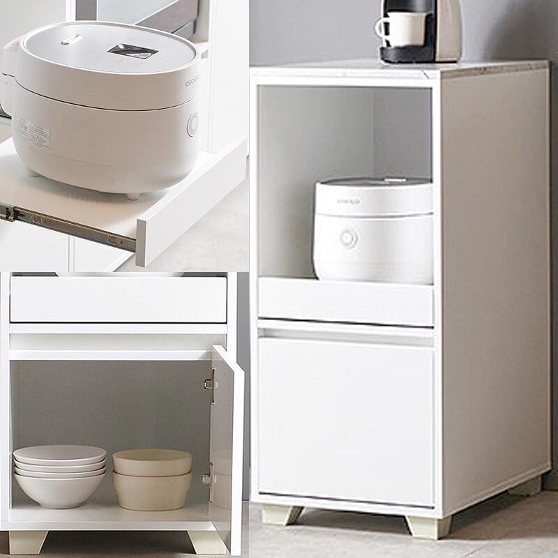 국산 하단 도어형 광폭 주방 렌지대 밥솥다이 틈새수납장 40x55x88cm