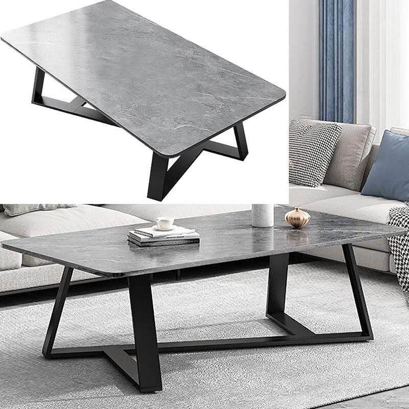 거실 소파테이블 응접실 좌식탁자 탄소강 프레임 80x40x46cm
