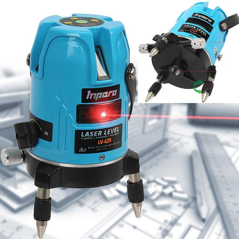 휴대용 라인 레이저 오토 레벨기 수직 수평 360도 회전 자동 레벨링 오류알람