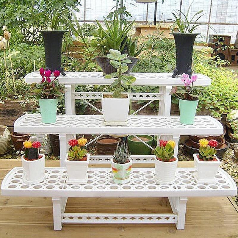 국산 3단 조립식 화분정리대 진열대 거실 베란다 인테리어 꽃선반 다이 트레이