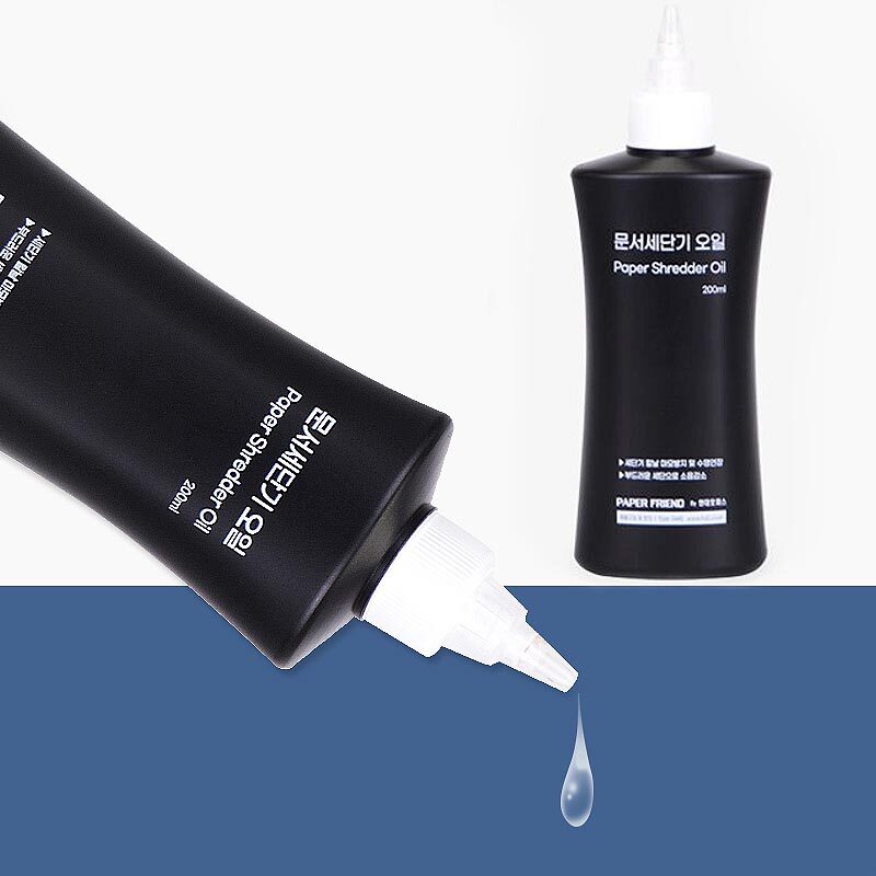 국산 문서파쇄기 전용오일 세단기 칼날 마모방지 부드러운 세절 분쇄 수명연장 200ml