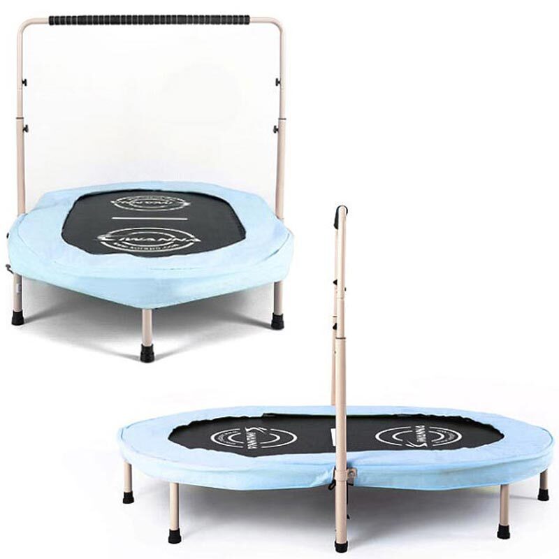 2인용 타원형 트램펄린 방방 실내운동 안전커버 성장발달 손잡이분리