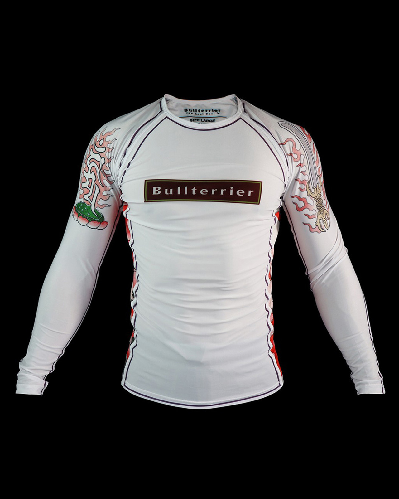 불테리어 래쉬가드 아칼라 2.0 롱슬리브 - 화이트