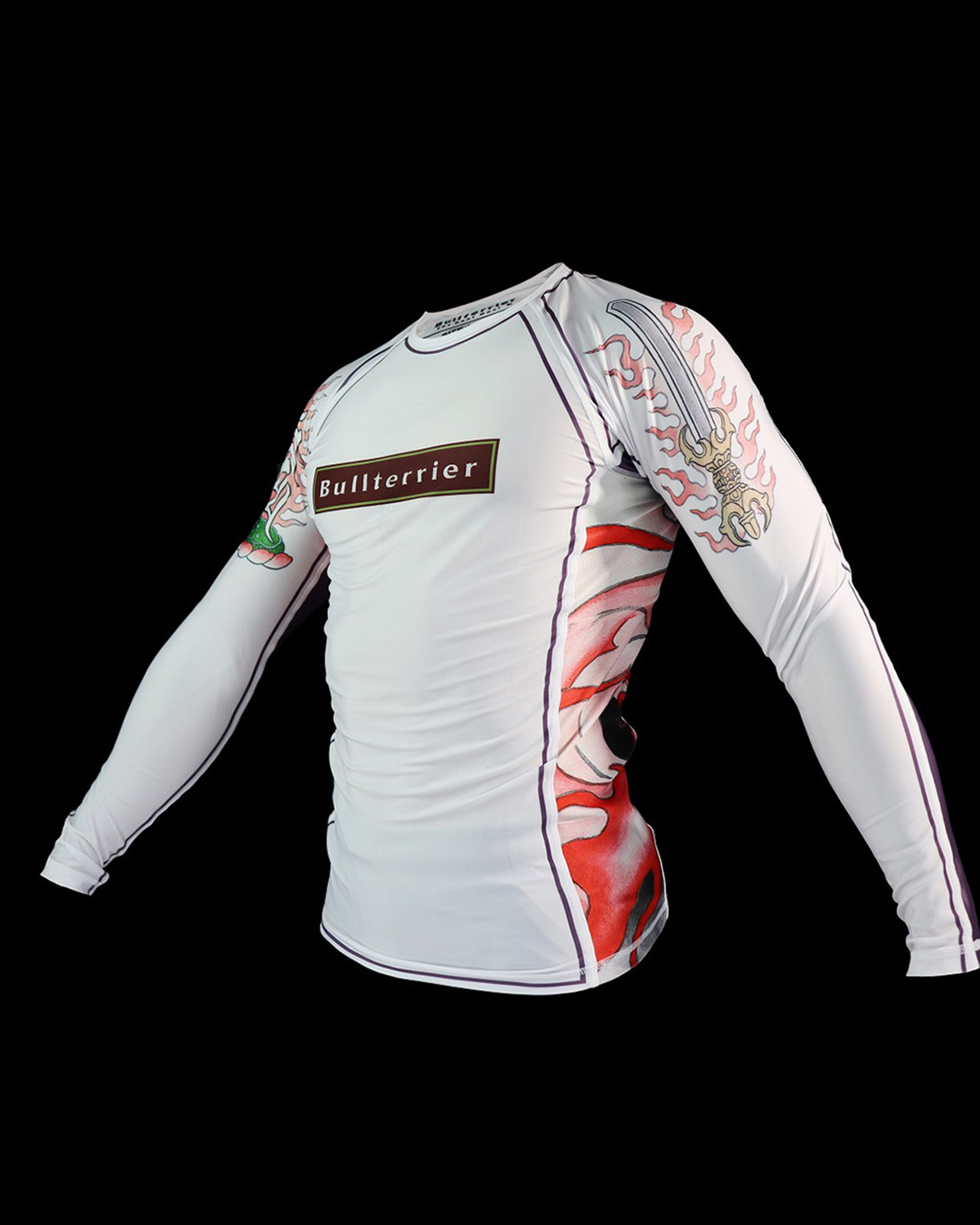 불테리어 래쉬가드 아칼라 2.0 롱슬리브 - 화이트