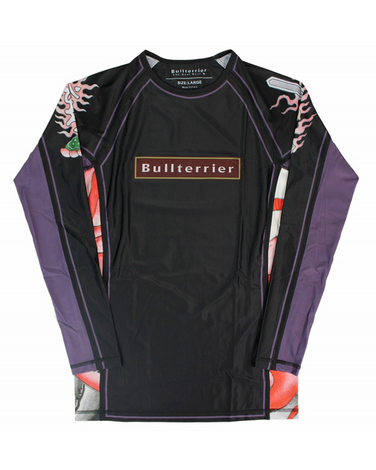 불테리어 래쉬가드 아칼라 2.0 롱슬리브 - 블랙