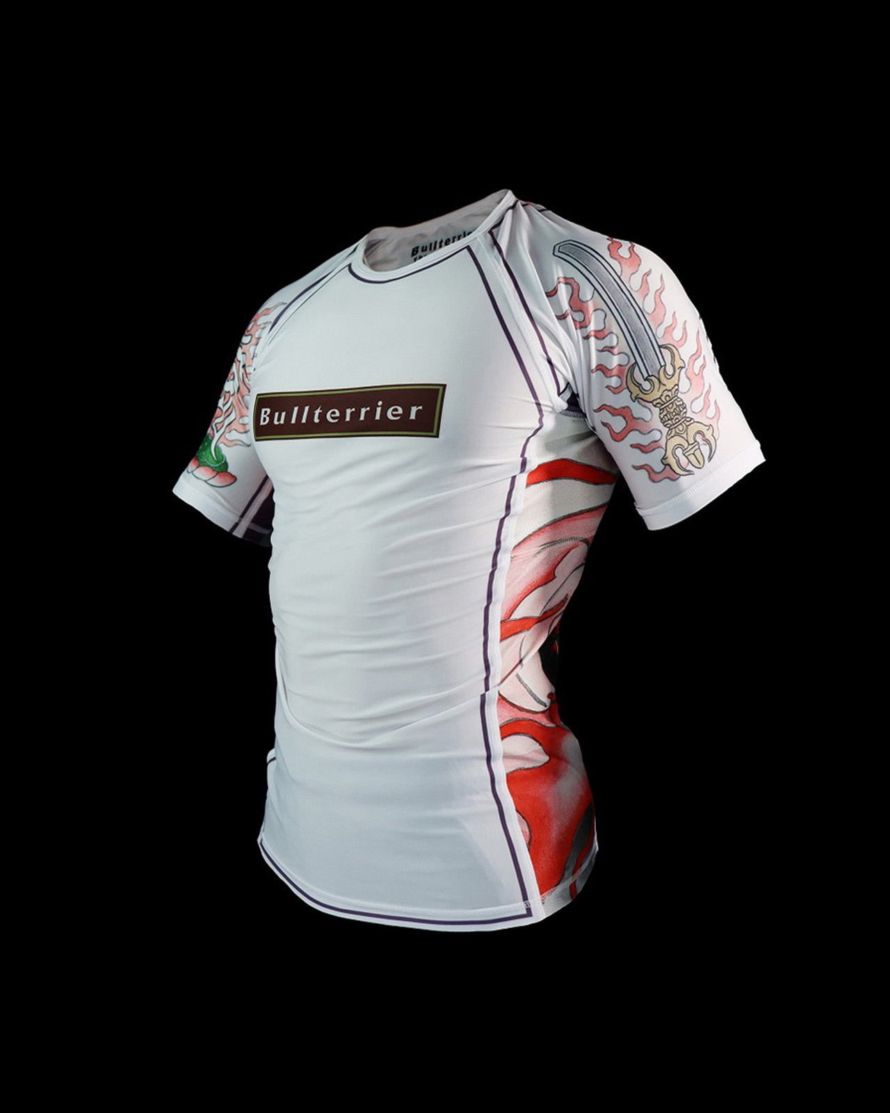 불테리어 래쉬가드 아칼라 2.0 숏슬리브 - 화이트