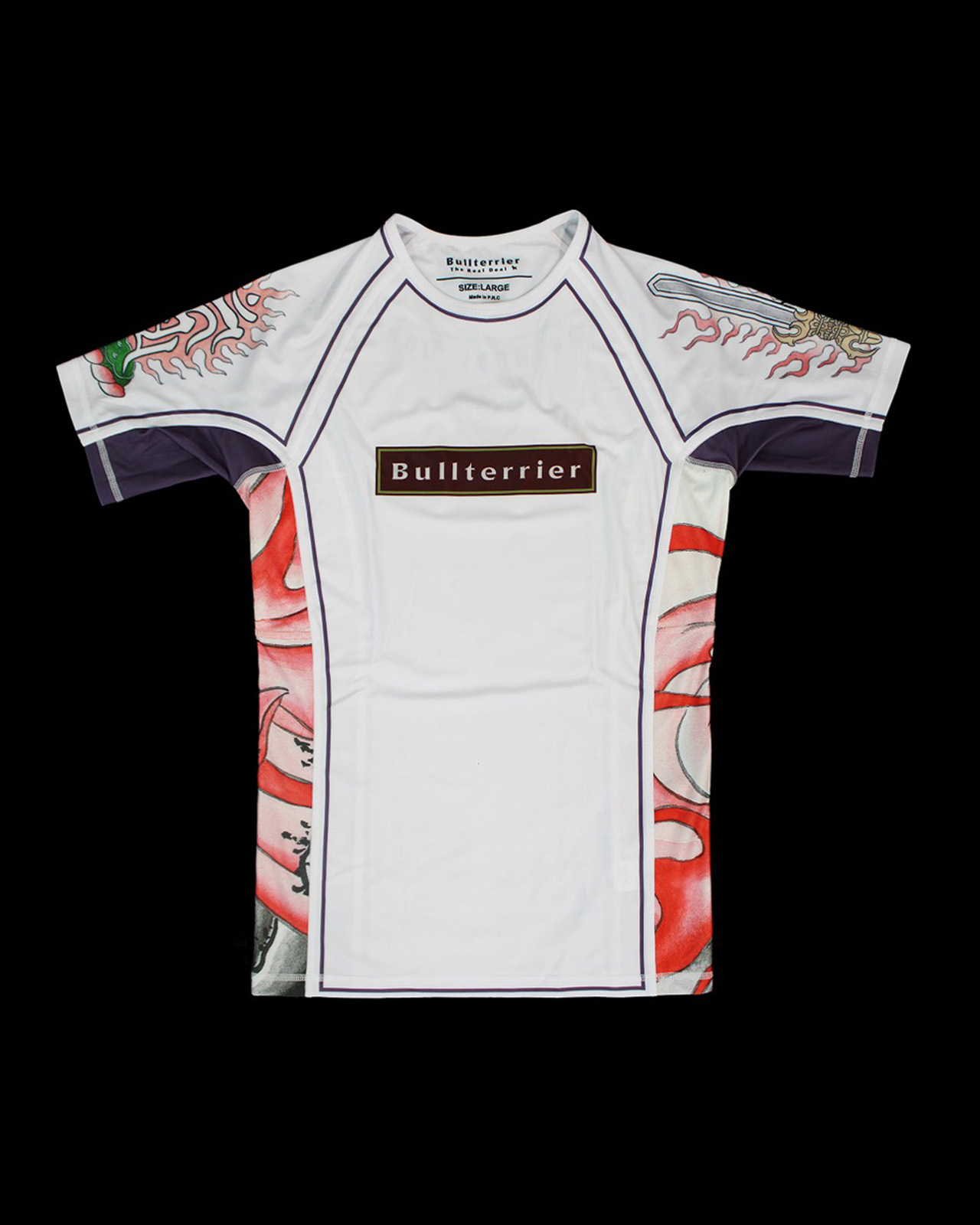 불테리어 래쉬가드 아칼라 2.0 숏슬리브 - 화이트