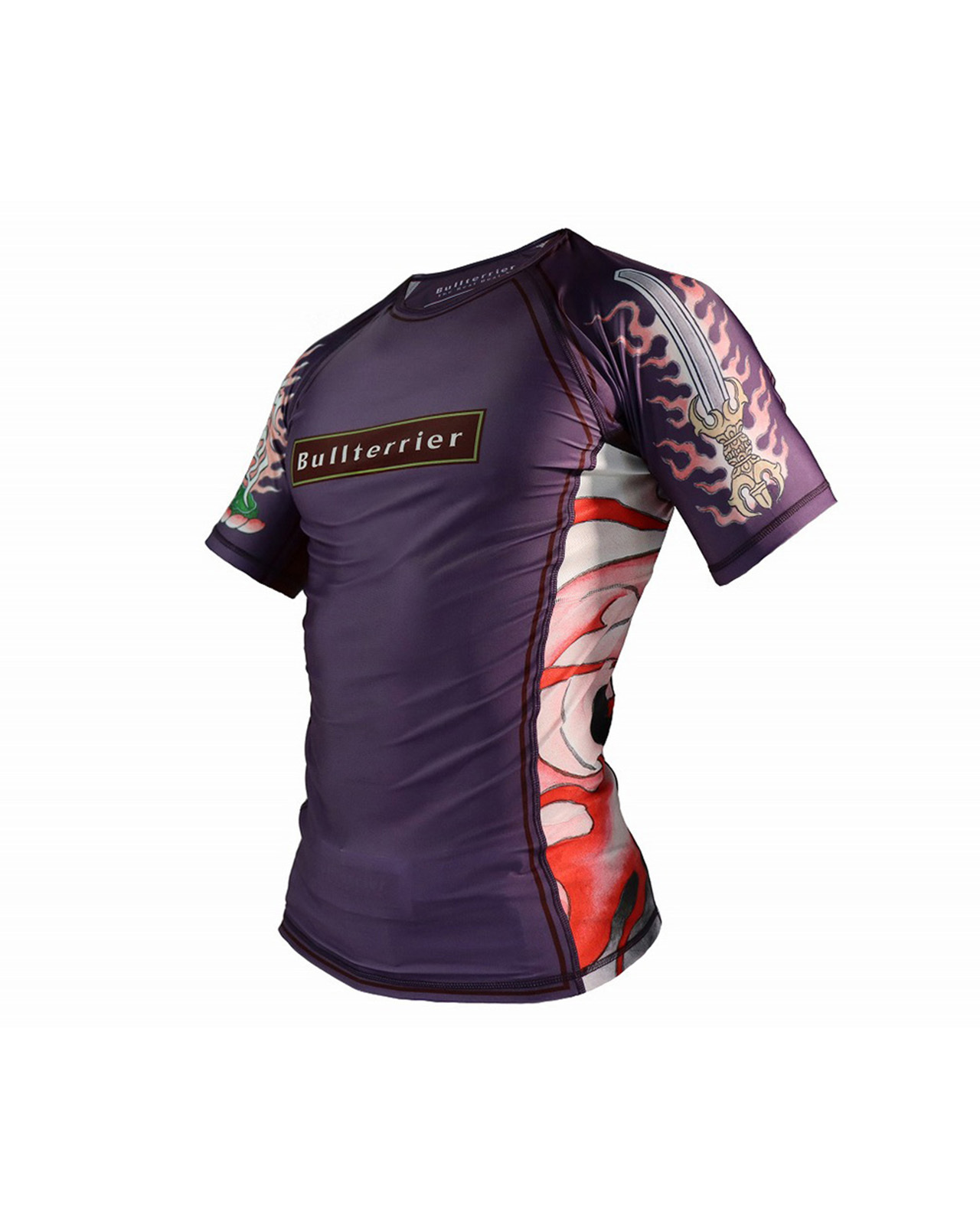 불테리어 래쉬가드 아칼라 2.0 숏슬리브 - 퍼플