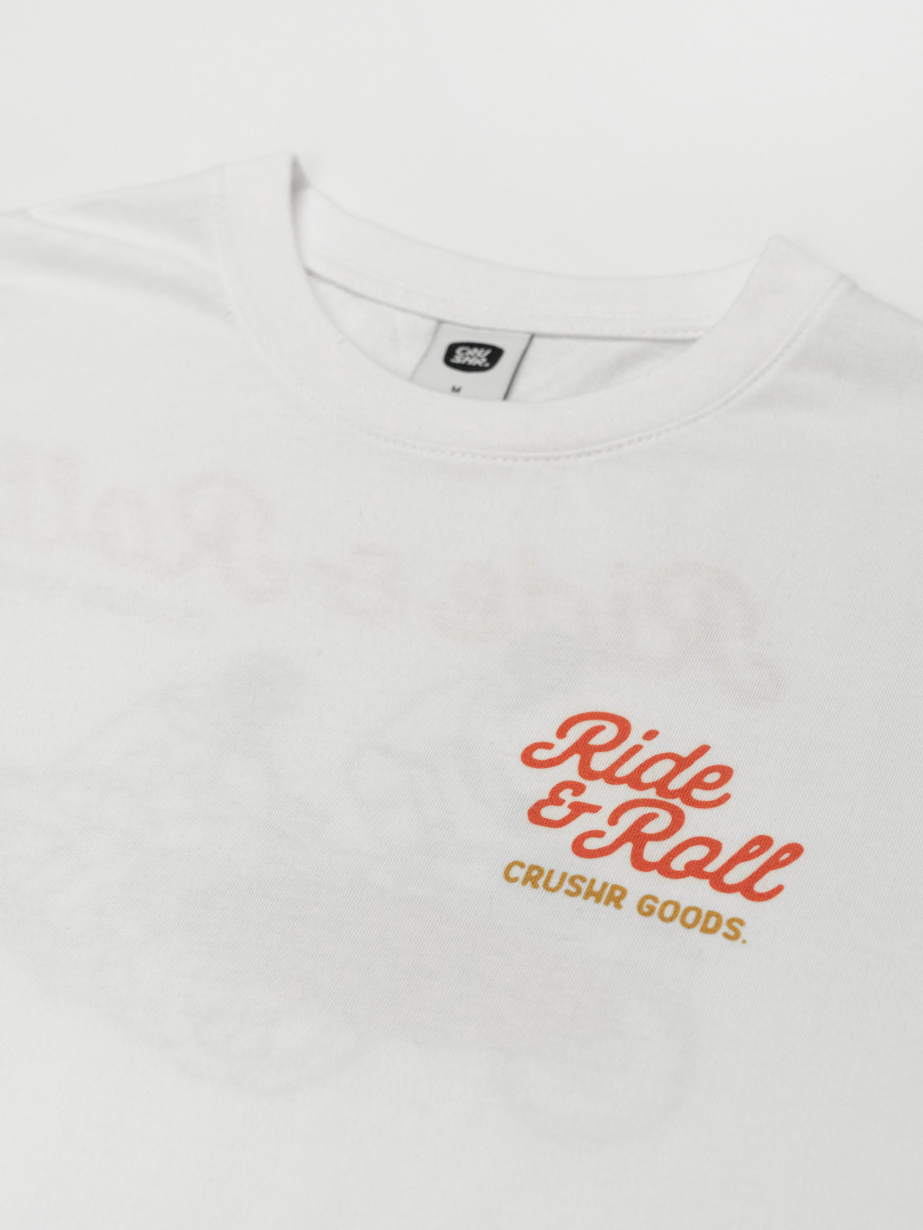 크러셔 BIKE & SURFBOARD T-SHIRTS - WHITE