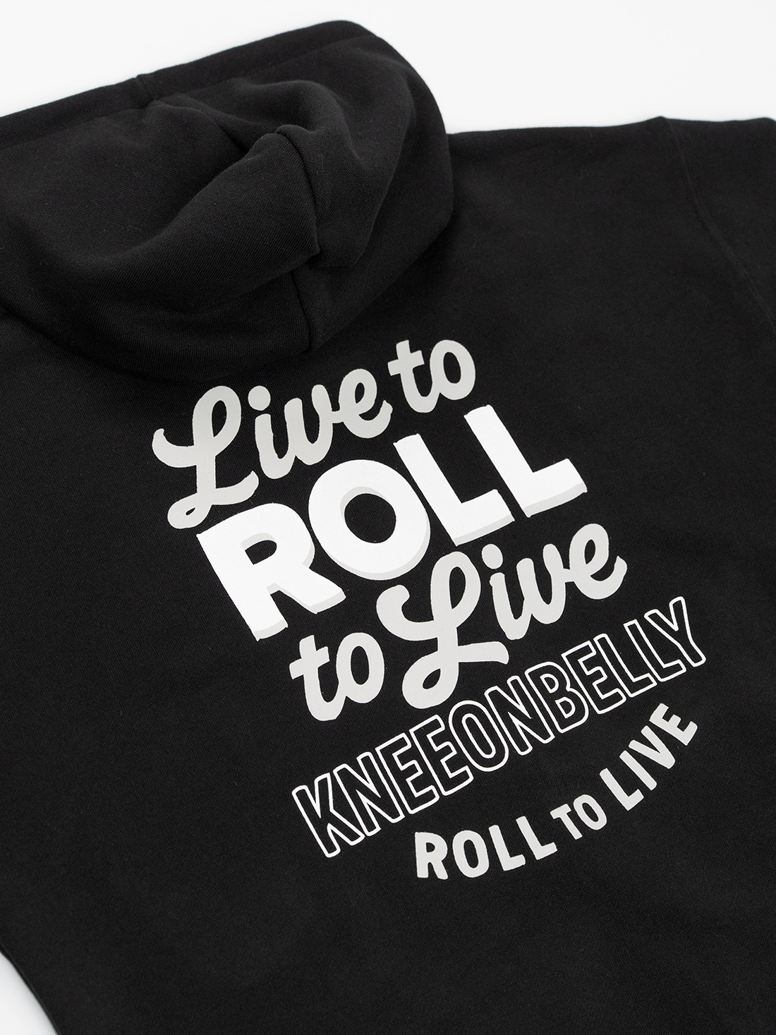 니온밸리 굴러야 산다 "ROLL TO LIVE" 후디집업 - 블랙