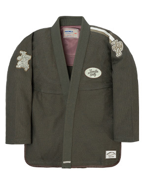 니온밸리 레트로 에디션 V2 F/L 주짓수도복 - 카키그린