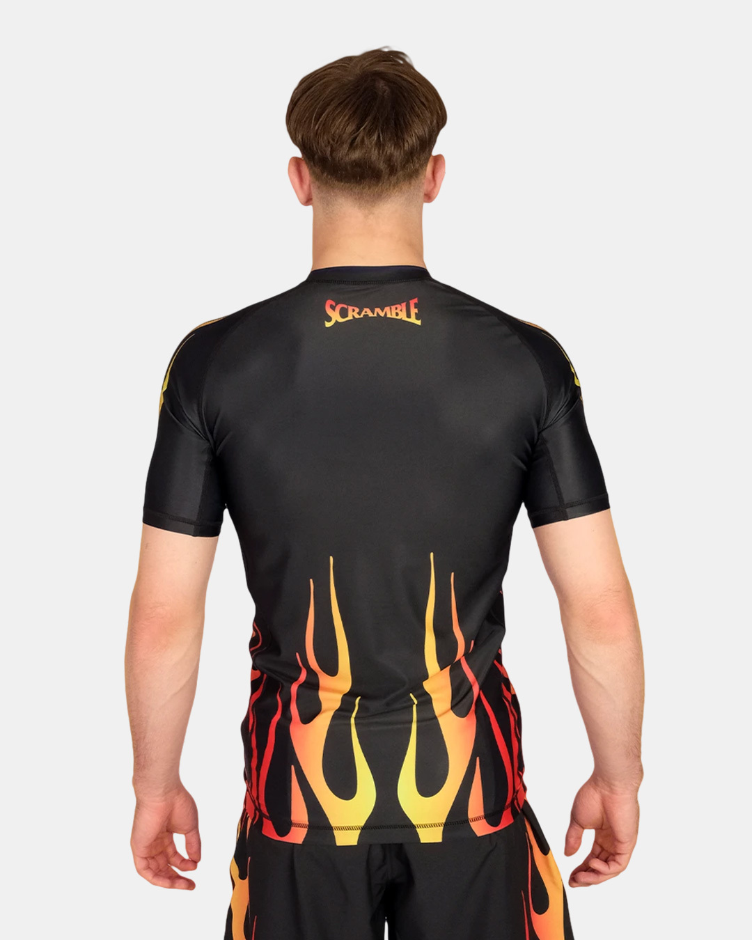 스크램블 1998 파이어 래쉬가드 숏슬리브 - 블랙