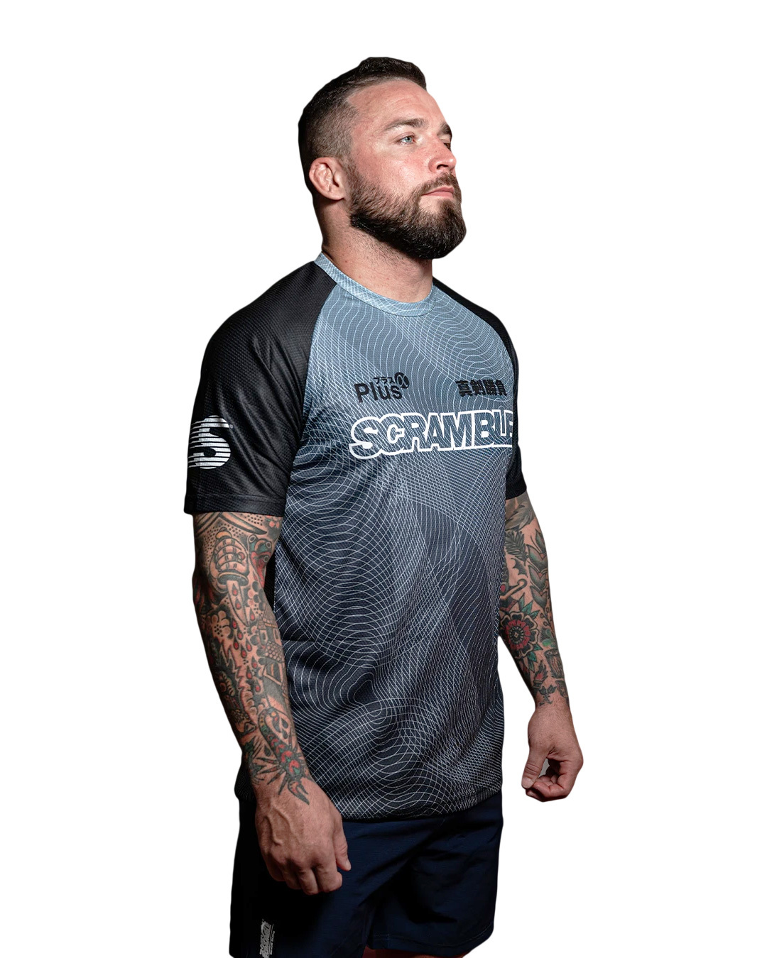 스크램블 도레이 트레이닝 탑 - 블랙 & 그레이