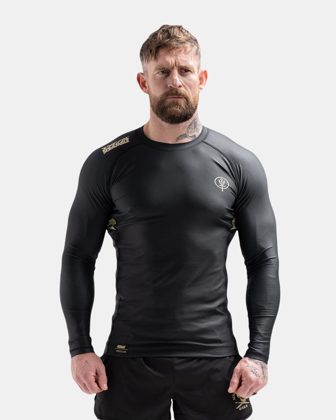 스크램블 x 스루다크 엔슈 MK1 래쉬가드 롱슬리브 - 블랙