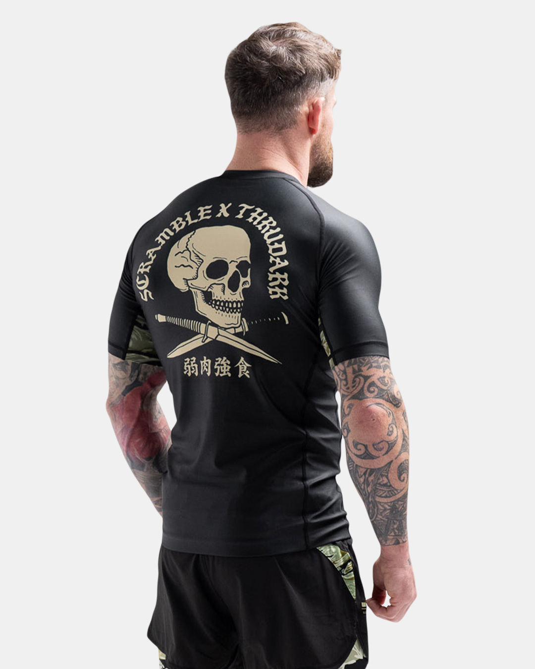 스크램블 x 스루다크 엔슈 MK1 래쉬가드 숏슬리브 - 블랙