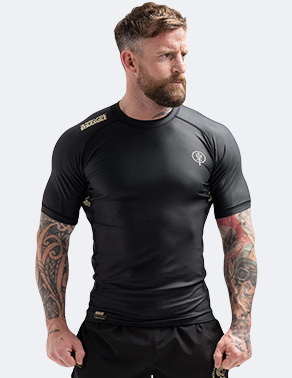 스크램블 x 스루다크 엔슈 MK1 래쉬가드 숏슬리브 - 블랙