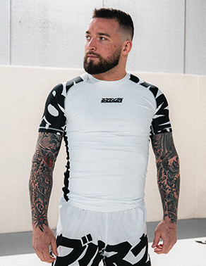 스크램블 바카 래쉬가드 숏슬리브 - 화이트데이 에디션