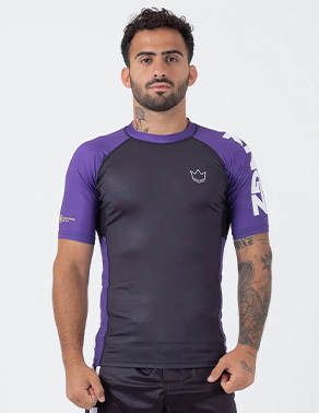 킹즈 랭크 퍼포먼스 V2 래쉬가드 숏슬리브 - 퍼플