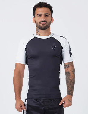 킹즈 랭크 퍼포먼스 V2 래쉬가드 숏슬리브 - 화이트