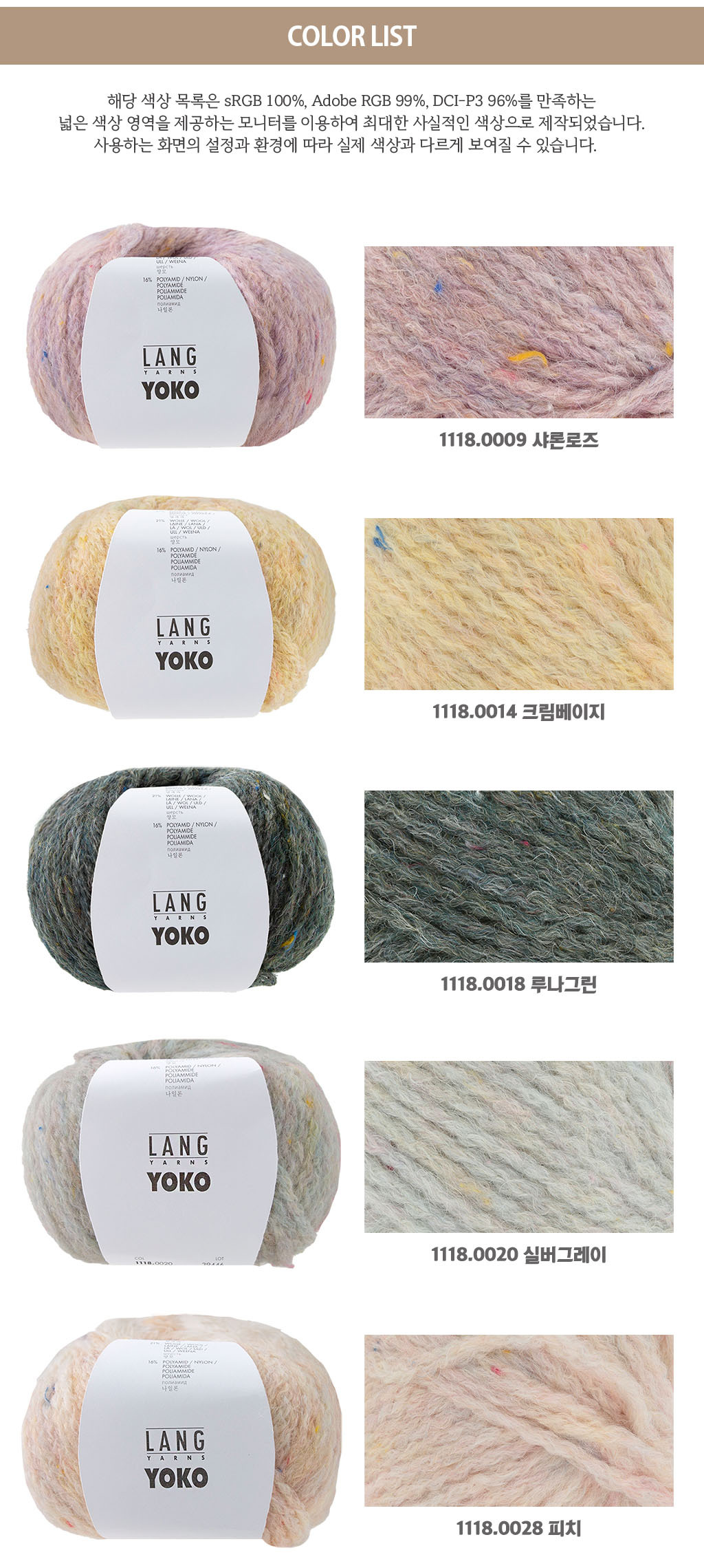 Yarn Detail page