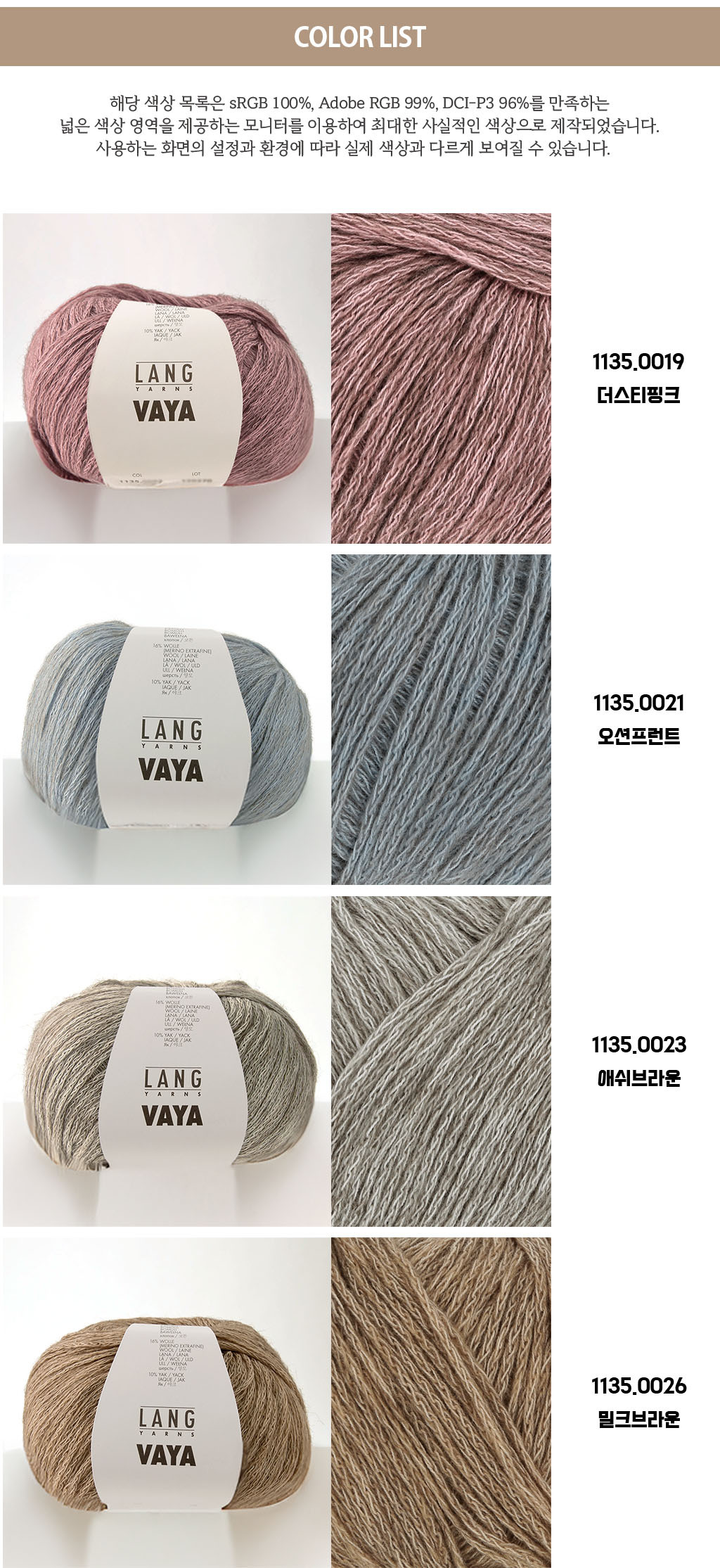 Yarn Detail page