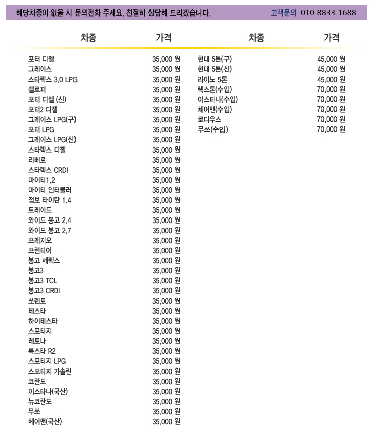 휀클러치 해당가격 차종 - G마켓 모바일