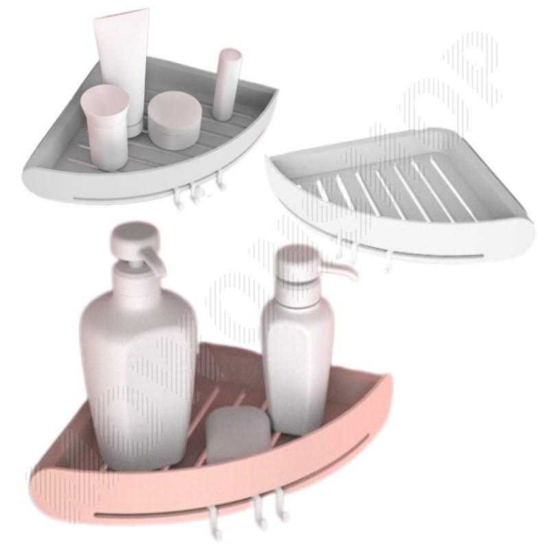 샤워부스 선반 욕실 무지주 샤워실 모서리 코너장 3색