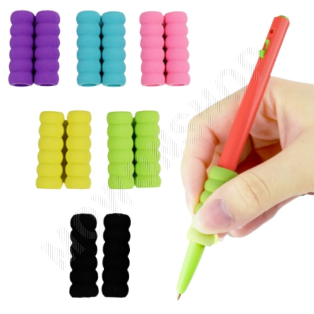 연필 그립 볼펜 스펀지 펜슬 색연필 깍지 필기손가락보호