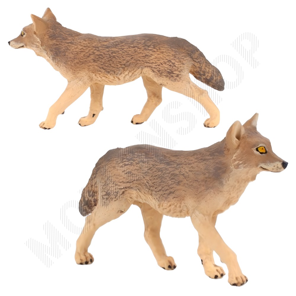 미니 동물 피규어 세트 늑대 모형 장난감 자칼