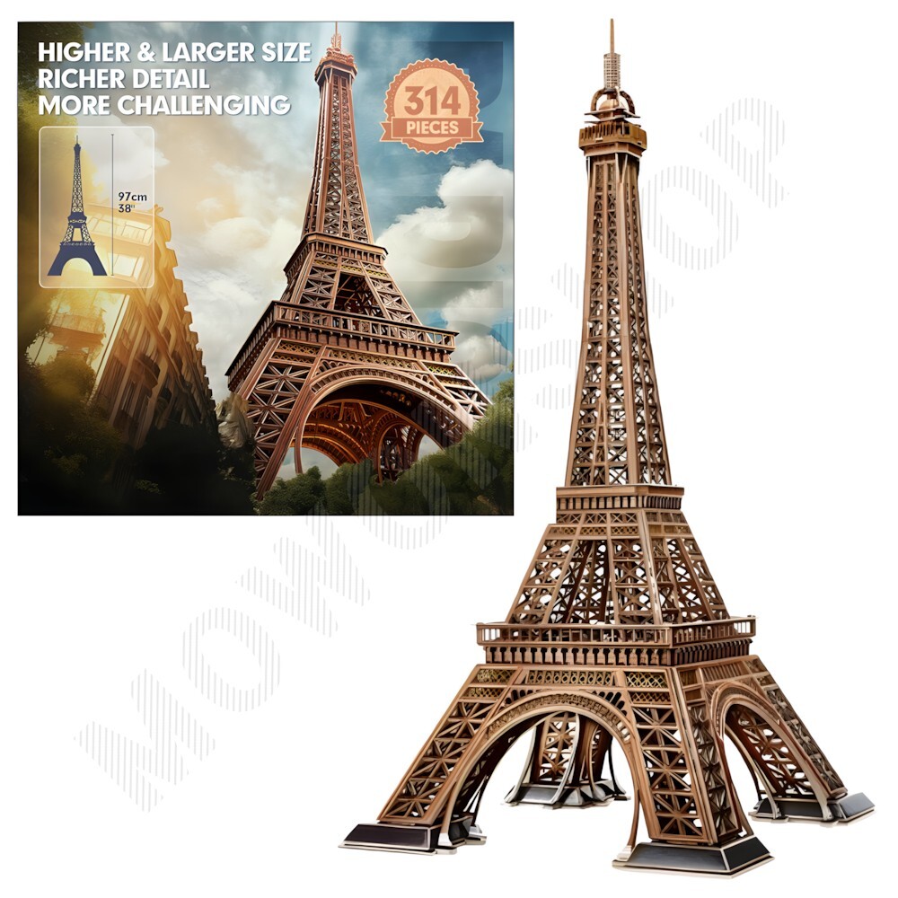 세계 유명 건축물 문화 유산 만들기 종이 조립 모형 에펠탑 B