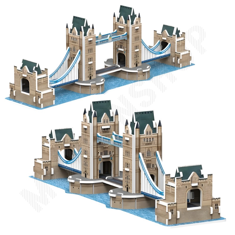 세계 유명 건축물 만들기 랜드마크 종이 공작 모형 조립 타워브리지
