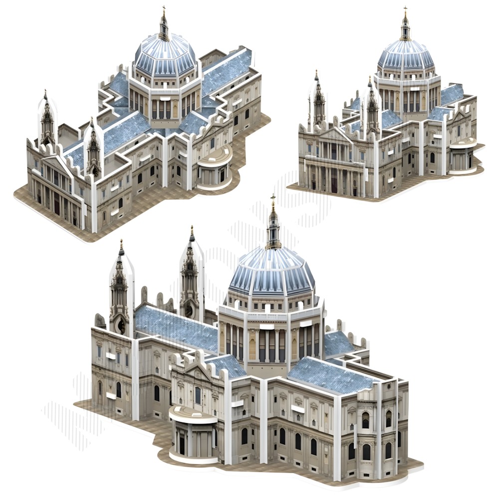 세계 유명 건축물 만들기 랜드마크 종이 공작 모형 조립 세인트폴