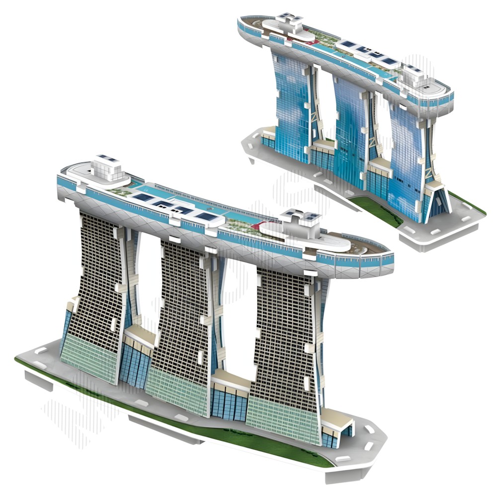 세계 유명 건축물 만들기 랜드마크 종이 공작 모형 조립 마리나베이샌즈