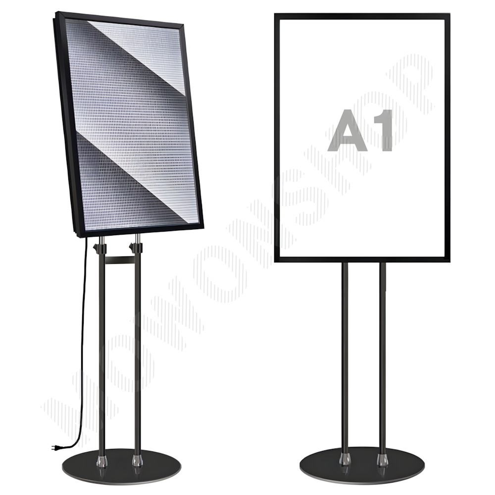 led POP 게시대 입간판 배너대 철제 실내 실외 스틸 배너 거치대 a1
