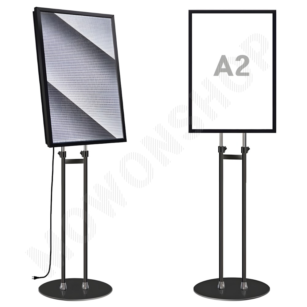 led POP 게시대 입간판 배너대 철제 실내 실외 스틸 배너 거치대 a2