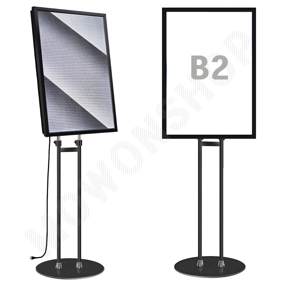 led POP 게시대 입간판 배너대 철제 실내 실외 스틸 배너 거치대 b2