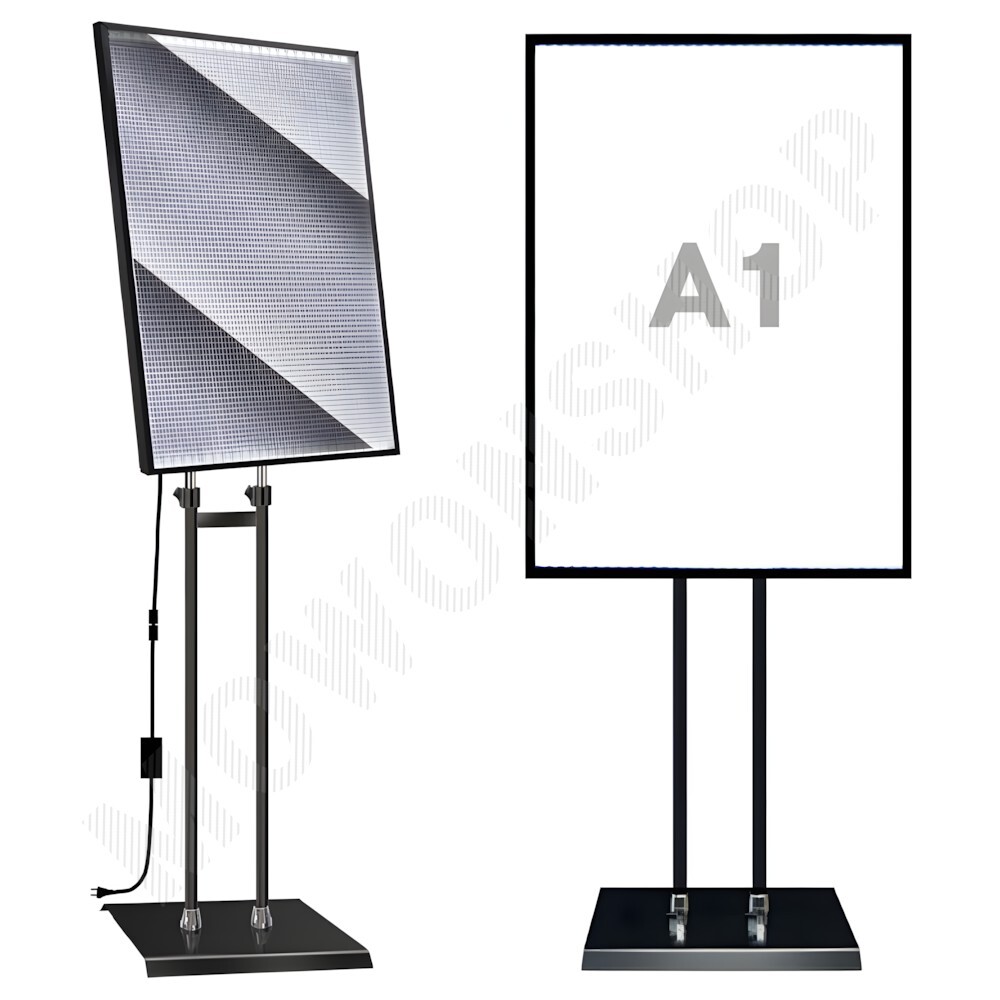 LED POP 게시대 입간판 배너대 철제 실내 실외 배너 거치대 A1