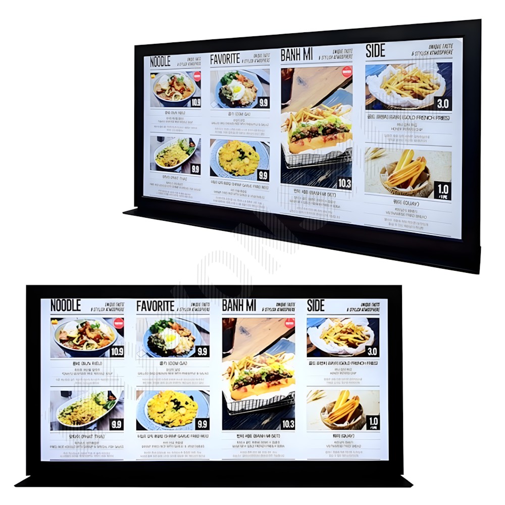 led 배너대 커피 메뉴판 스탠드 탁상용 배너 스탠딩 세우는 간판 60x30