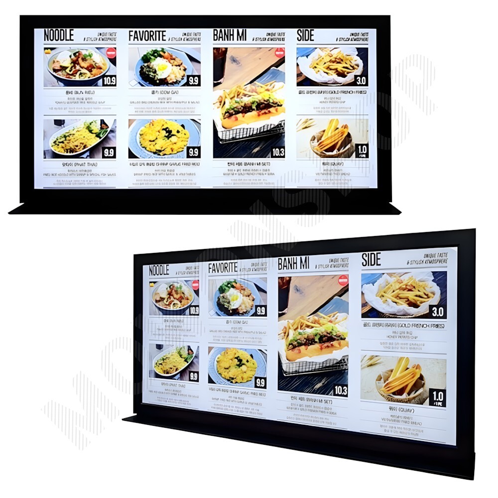 led 배너대 커피 메뉴판 스탠드 탁상용 배너 스탠딩 세우는 간판 80x40