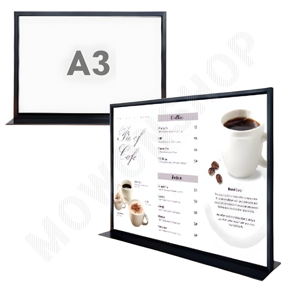 배너대 커피 메뉴판 스탠드 탁상용 배너 스탠딩 세우는 간판 A3